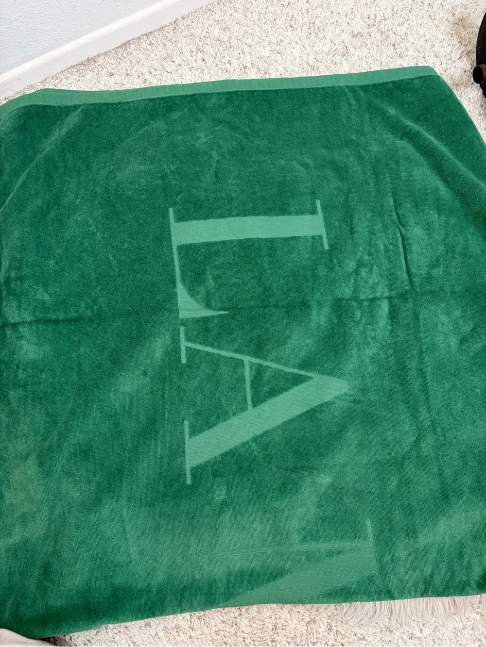 Exclusive La Mer Emerald Green VIP Cotton Beach Towel